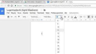 Lugemispäevik: loomine Google Drive'is