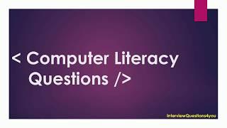 computer literacy test questions and answers