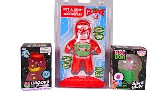 Nee Doh Holiday Snow Globe, Groovy Glowman and Santa Globby Unboxing NeeDoh Review