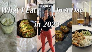 What I eat in a day in 2023 | full body workout routine, cooking with Mel, daily supplements