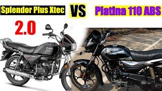 New Hero Splendor Plus Xtec 2 0 Vs Bajaj Platina Abs Full Detailed Review In 2024