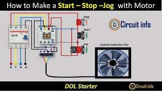How to Make a Start – Stop –Jog  with Motor @CircuitInfo #electrical #channel