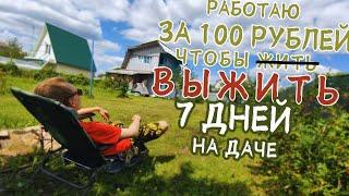 Работаю за 100 рублей чтобы выжить 7 дней на даче