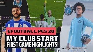 eFOOTBALL PES 20 LAUNCH DAY! - BEGINNING OF MY CLUB/FIRST GAME HIGHLIGHTS