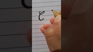 How to write C letter in Cursive Writing.