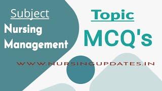 Nursing Management MCQs