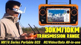 16CH 4-in-1 FHD Handheld Ground Station for Drones