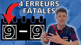 9-9 : 4 erreurs FATALES à Éviter ! Tennis De Table