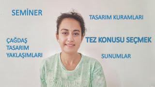 Mimarlık Yüksek Lisansta İkinci Dönemim Nasıl Geçti? Tez konusu Seminer     #yükseklisans #akademi