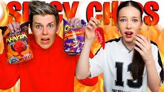 SHE COULDN'T BREATHE! Spicy Chip Challenge!