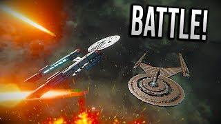USS ENTERPRISE vs USS DISCOVERY! - Star Trek BATTLE - Space Engineers!