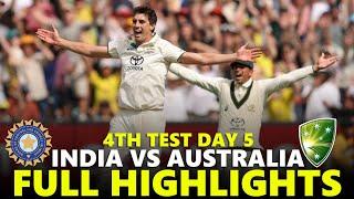 India vs Australia Full Highlights 4th Test 2024 Day 5 | IND VS AUS