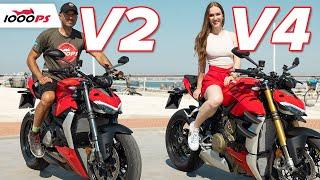 Ist die V4 nutzlos im Alltag? Ducati Streetfighter V2 gegen Streetfighter V4 S Vergleich