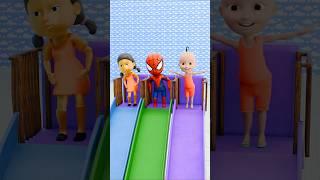 SUPERHERO SPIDERMAN VS SQUID GAME GIRL DOLL PART 12 #squidgame #shorts | Maheshwar Gamerz