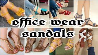 latest office wear sandal design || trendy flat sandals