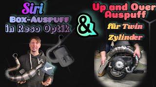 ‍️ "Nixi" der Box Auspuff im Reso-Kleid & "Up and over" für Twin Zylinder Motor