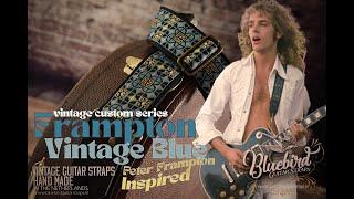 Bluebird Vintage Guitar Straps - Frampton Classic Blue