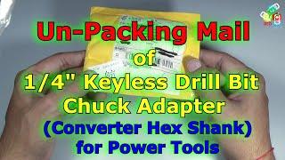 1/4" Inch Keyless Drill Bit Chuck Quick Change Adapter Converter Hex Shank