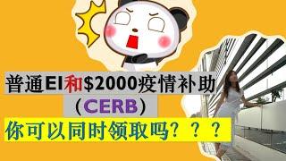 可以同时领取加拿大每月$2000疫情紧急救助福利(CERB)和EI吗?什么样的人可以领取CERB？什么样人不能领取CERB?|Canada Emergency Response Benefit