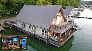 2-Story Custom Built 30 x 48 Floating Cabin (3Bed/2.5Bath - 2400sqft) on Boone Lake TN - SOLD!