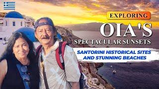 [4K] Exploring Oia's Spectacular Sunsets: Santorini Historical sites and Stunning Beaches 