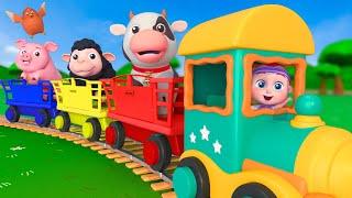 Train Choo Choo Song!  Animal Song | Kids Song & Nursery Rhymes | RooRy Kids Songs