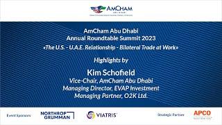 AmCham Abu Dhabi's Vice-Chair Kim Schofield: Annual Roundtable Summit 2023 Highlights