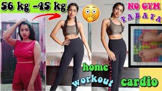 FULL BODY WORKOUT at HOME:5 mins TABATA || MY ROUTINE TO reduce 10 KG in 2 WEEK for TEENs & ADULTS