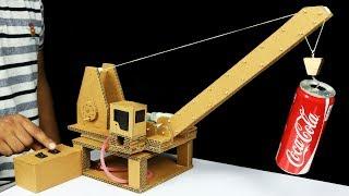 How to Make Remote Control Hydraulic CRANE From Cardboard