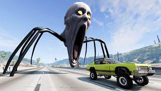 Epic Escape From The SCP-089 Head Eater | Car VS SCP-089 Head Eater | BeamNG.Drive