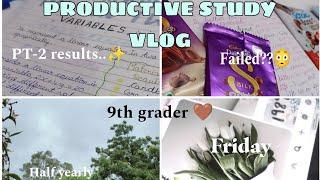 Study Vlog *9th Grader* ️| Revealing my PT-2 result | Failed?| AVNI THAKUR~