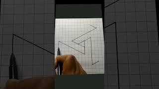 How to Draw Impossible Triangle illusion on Graph Paper