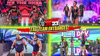 Wwe 2k23 : Tag Team Entrances - The Usos, The Judgment Day, Alpha Academy, Brawling Brutes & More 