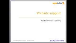 What is website support?