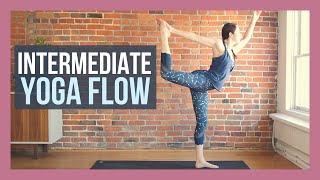 30 min Full Body Yoga - Intermediate Vinyasa Yoga Minimal Cues