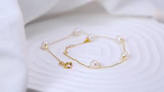 Akoya 14K Yellow Gold Pearl Bracelet | FANCI ME