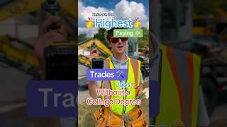 Highest Paying Trades Jobs! ️‍️#jobs #trades #electrician