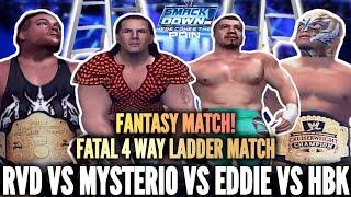 FANTASY MATCH! RVD VS HBK VS EDDIE VS REY - SMACKDOWN HERE COMES THE PAIN #HCTP #LADDERMATCH #WWE