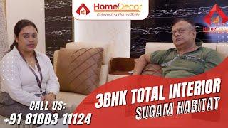 3BHK FULL INTERIOR | MR BANSAL HOUSE | SUGAM HABITAT COMPLEX | GGM HOMEECOR PVT LTD