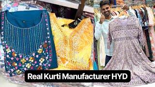 HYDERABAD BIGGEST REAL KURTI MANUFACTURER BEST KURTI COLLECTION OF NEW EVER GREEN KURTIS