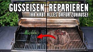 Gusseisen Grillrost reparieren | Rost entfernen [+ Anleitung zur richtigen Pflege]