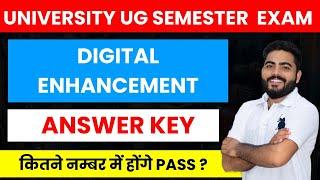 DIGITAL ENHANCEMENT UG SEM 1ST ANSWER KEY 2024 | RAJASTHAN UNIVERSITY DIGITAL ENHANCEMENT PAPER