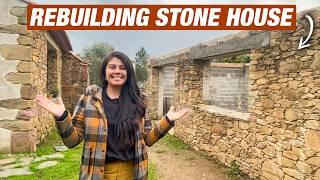 Starting the ring beam | Rebuilding a stone house on a budget