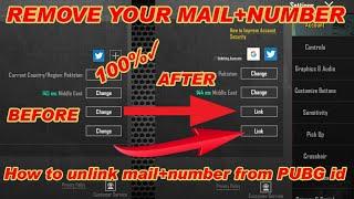 How to remove 3rd link Email+Mobile Number 2023 | Third Link Remove Trick | Remove Any Account PUBGM