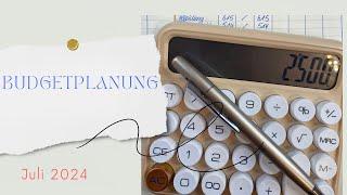  Budgetplanung für Juli 2024   |  Budget | Sparen mit der Umschlagmethode 
