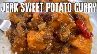 Easy jerk sweet potato black bean curry/ budget friendly sweet potato curry recipe