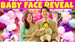 Our baby’s face reveal | Does he look Indian or Korean ? Find out