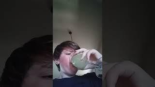 Chugging Lemonade Out Of A Wine Glass