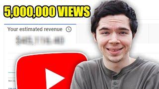 How Much Money YouTube Paid Me for 5,000,000 Views (as a small YouTuber)