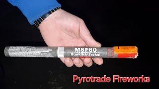 MSF60 Starklichtfackel (Rot) von Pyrotrade Fireworks